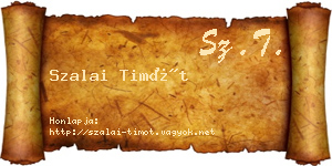 Szalai Timót névjegykártya
